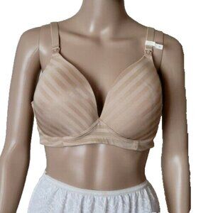 Motherhood Maternity Mia Women's Nursing wireless beige Bra Size 40C